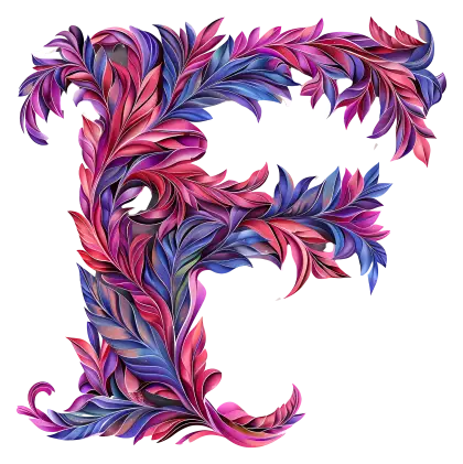 Floral Letter F