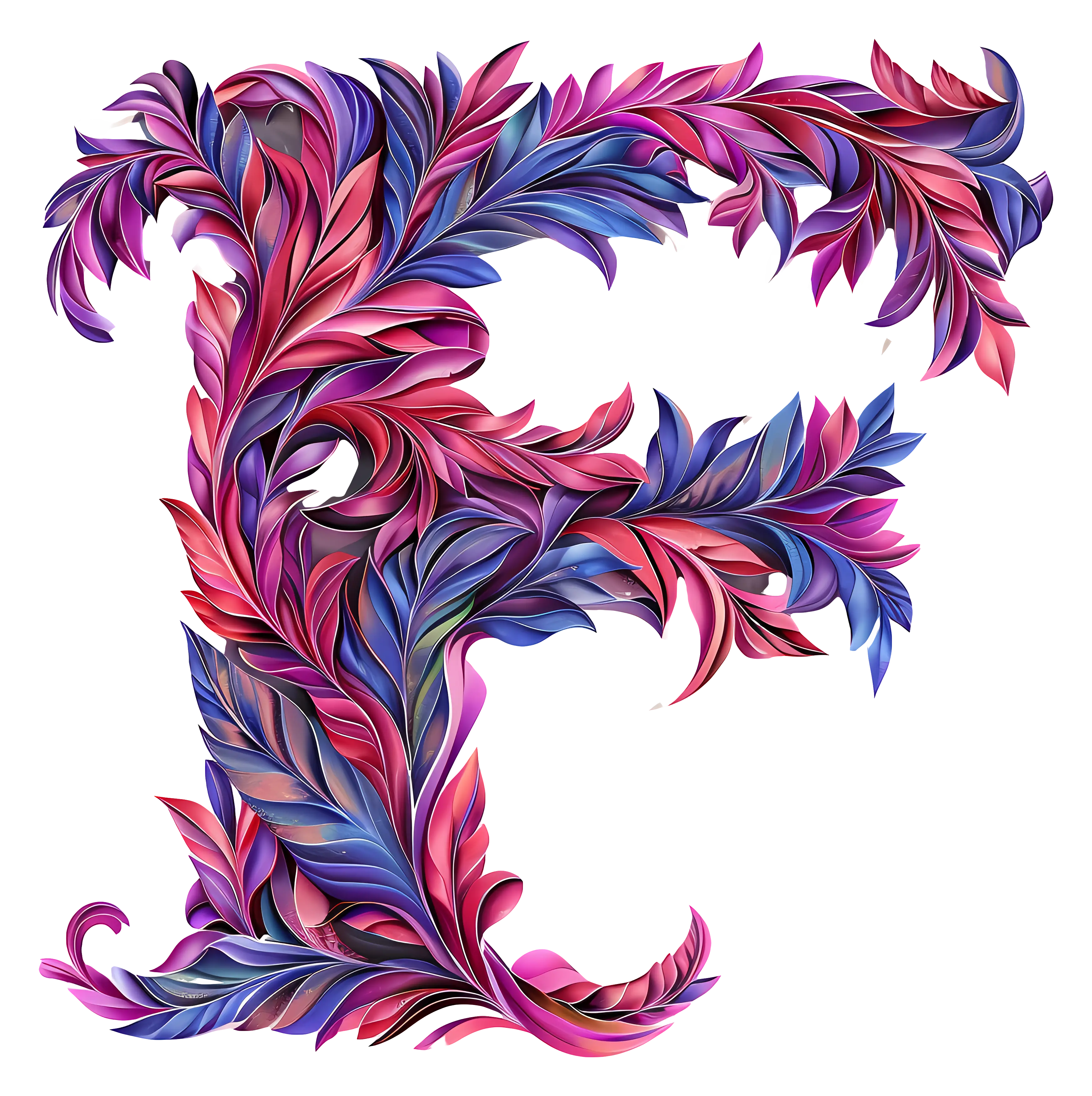 Floral Letter F