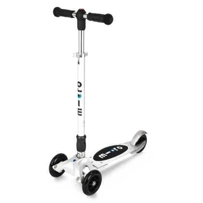 White Kick Scooter with Black Wheels