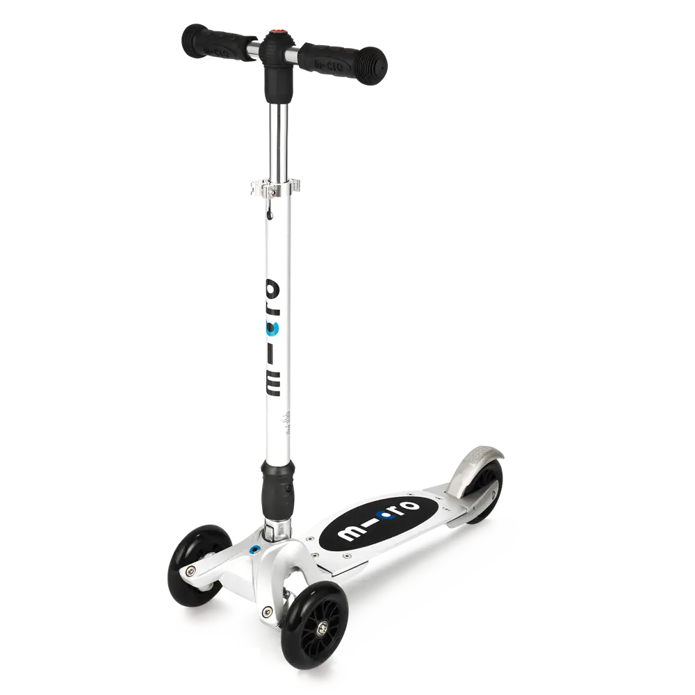 White Kick Scooter with Black Wheels