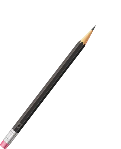 Black Pencil with Eraser