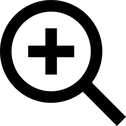 Zoom-In Icon with Magnifying Glass