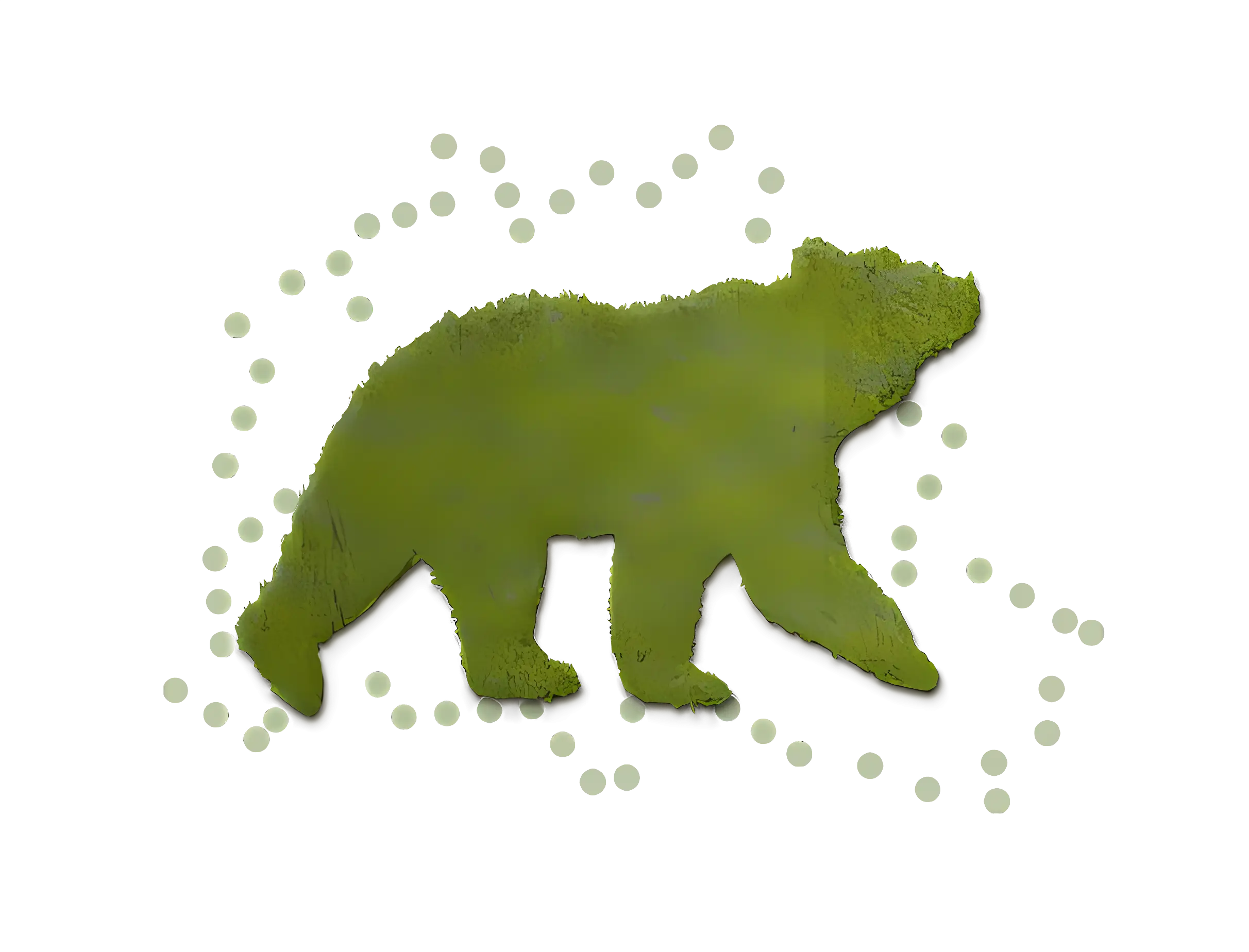 Green Bear Silhouette
