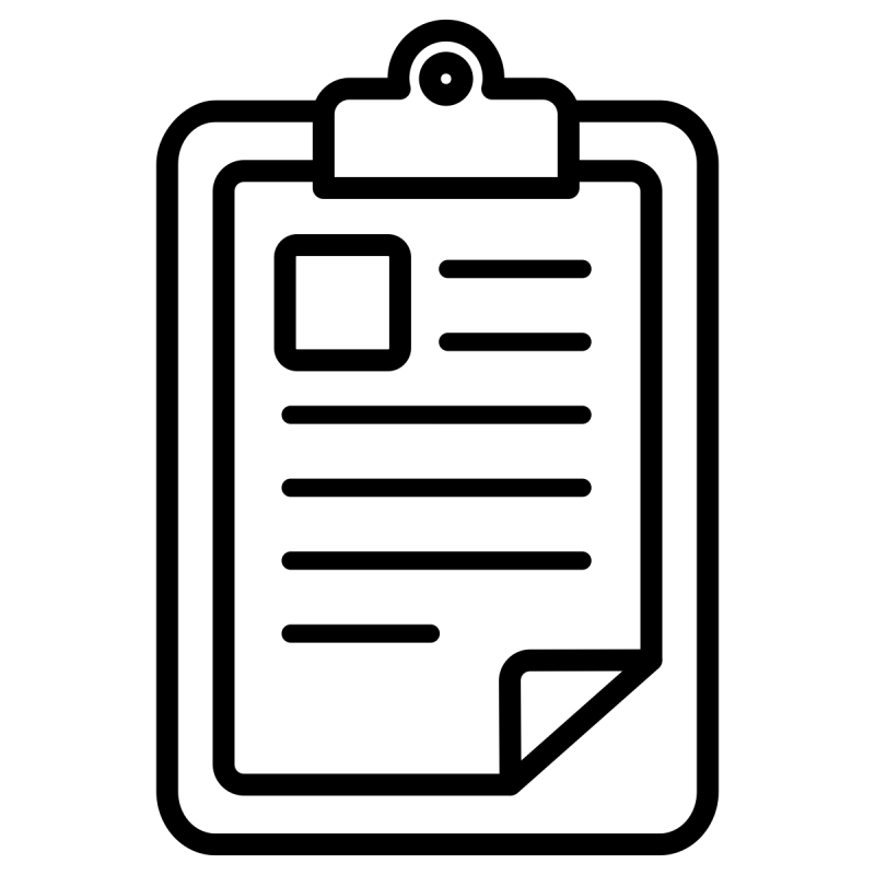 Clipboard Icon with Document Outline