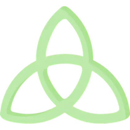 Green Triquetra Celtic Symbol Design