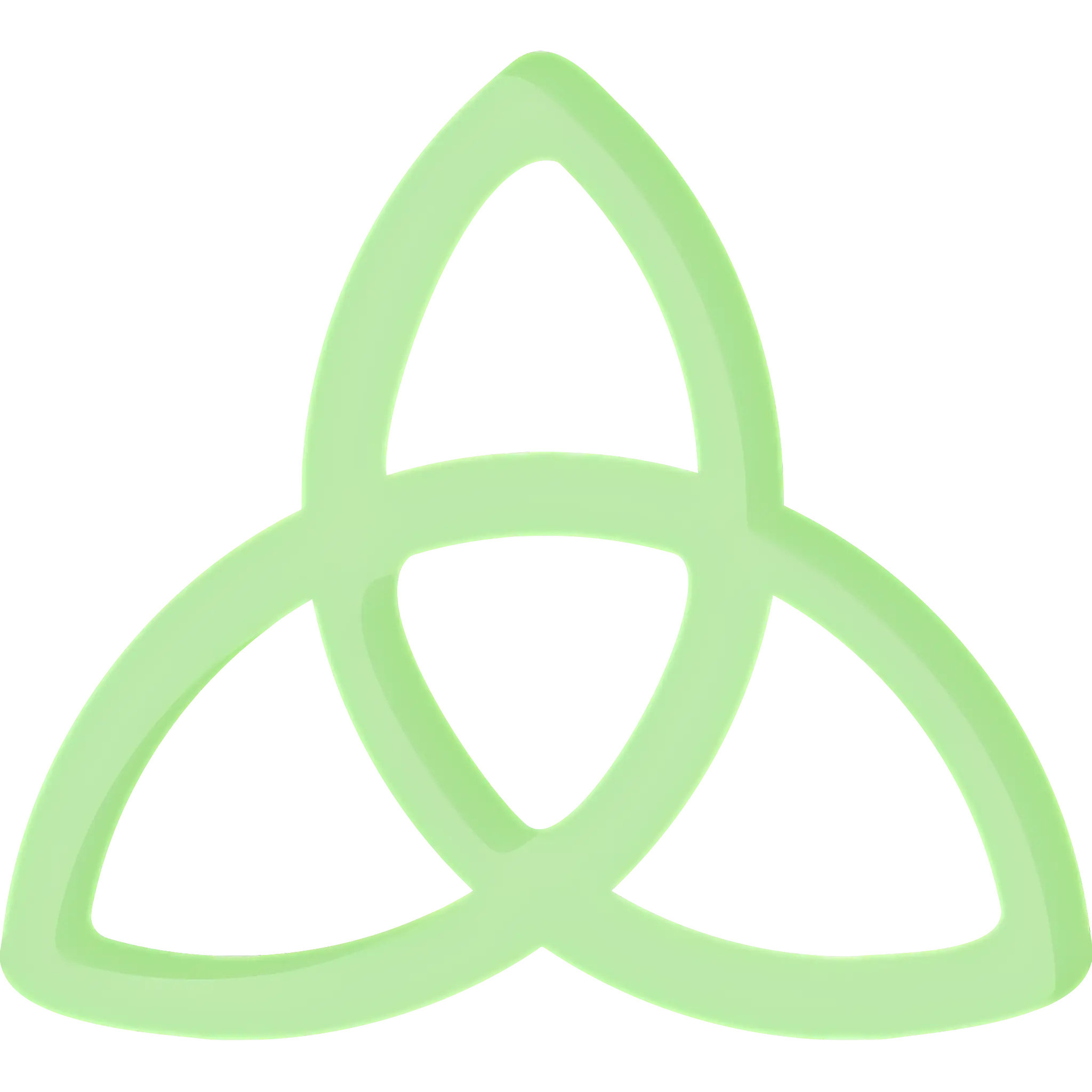 Green Triquetra Celtic Symbol Design