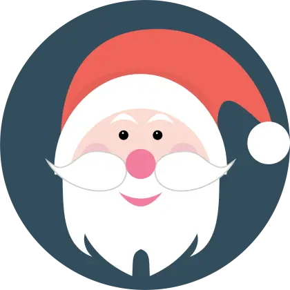 Santa Claus Cartoon Face for Christmas