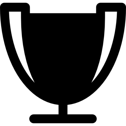 Black Trophy Icon Symbol