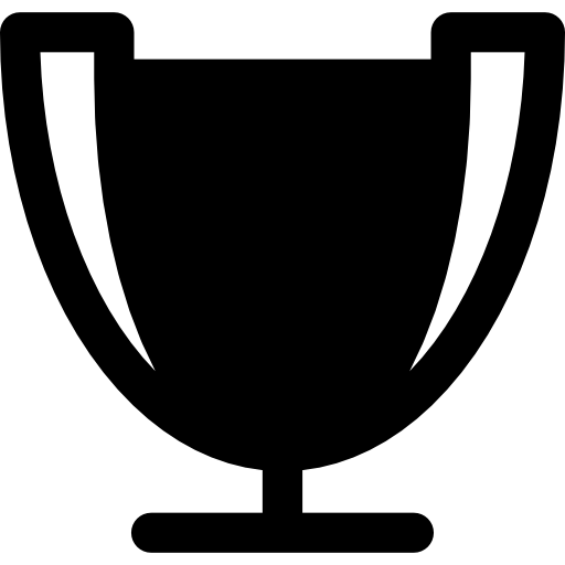 Black Trophy Icon Symbol