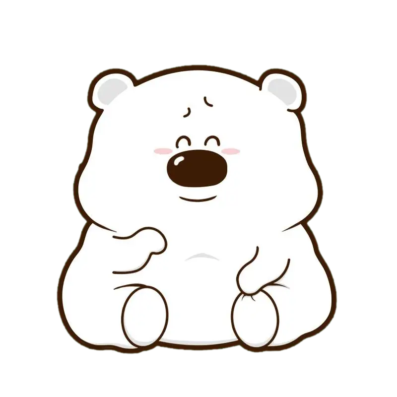 Cute Cartoon Polar Bear Illustration