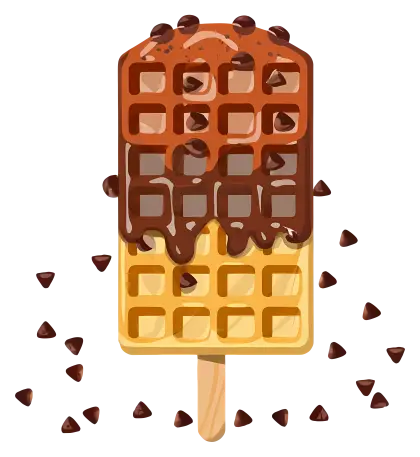 Chocolate-Dipped Waffle Stick Dessert