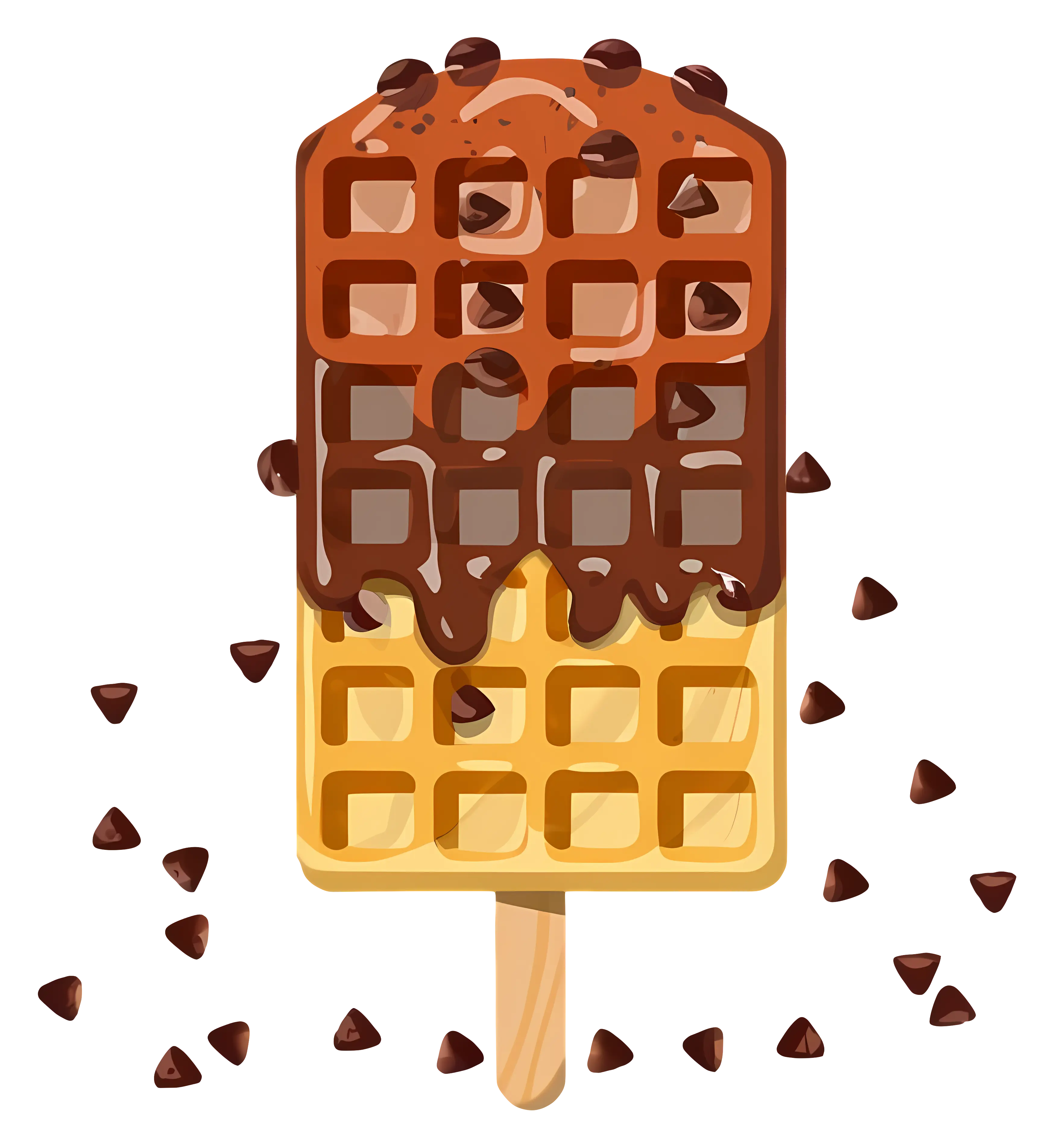 Chocolate-Dipped Waffle Stick Dessert