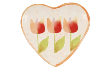 Heart with Watercolor Tulips