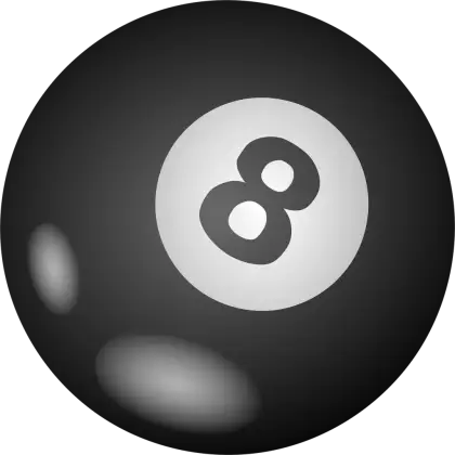 Black Eight Ball for Billiards