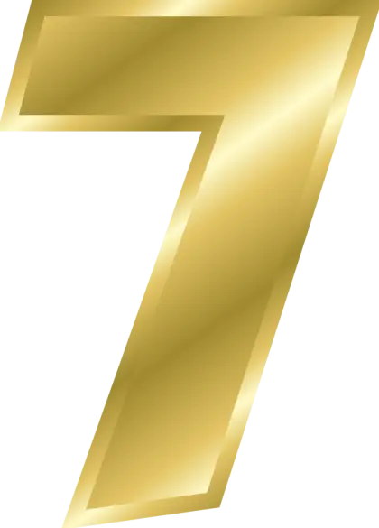 Golden Number Seven Illustration