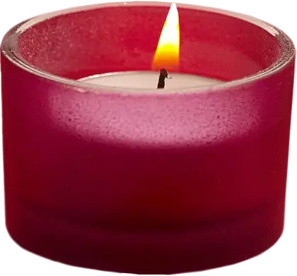 Red Candle with Flame
