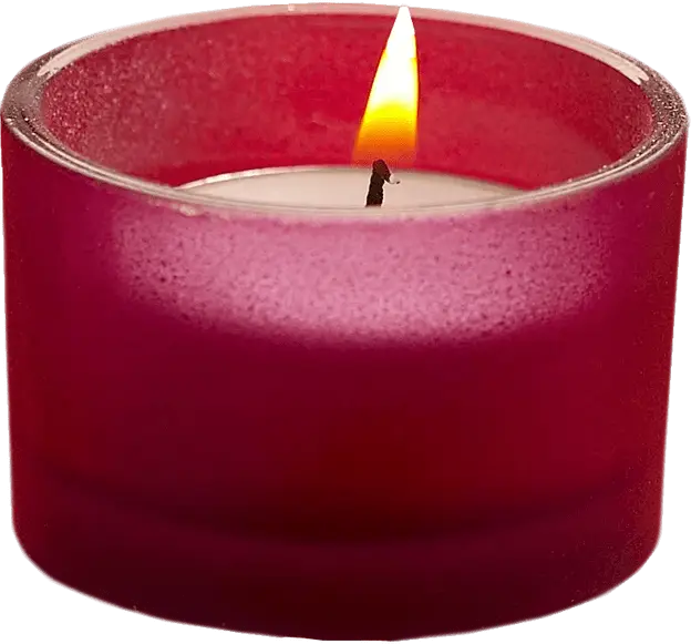 Red Candle with Flame