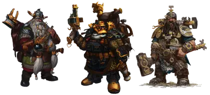 Fantasy Dwarves in Battle Gear