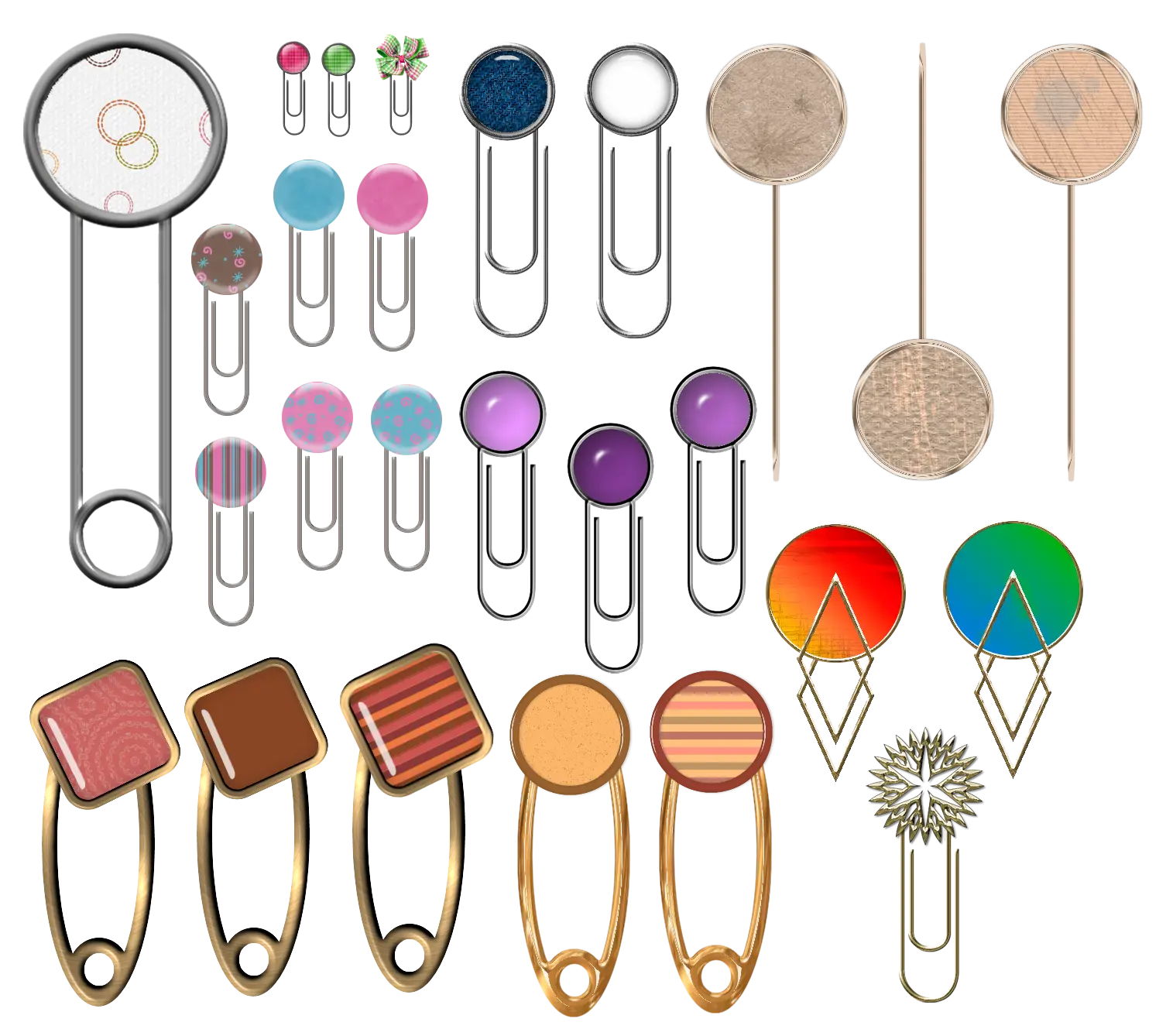 Colorful Decorative Paper Clips for Office Supplies