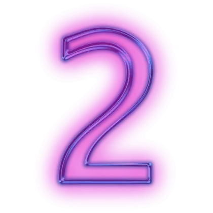 Pink Glowing Number Two Design