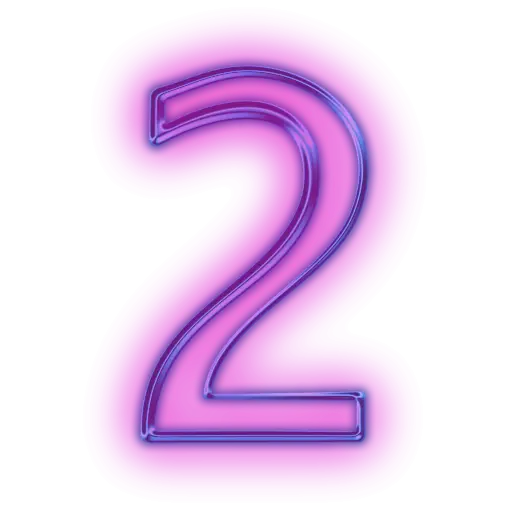 Pink Glowing Number Two Design