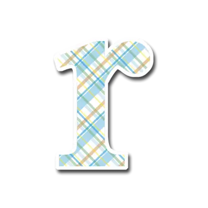 Plaid Pattern Letter R