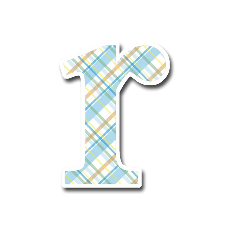 Plaid Pattern Letter R