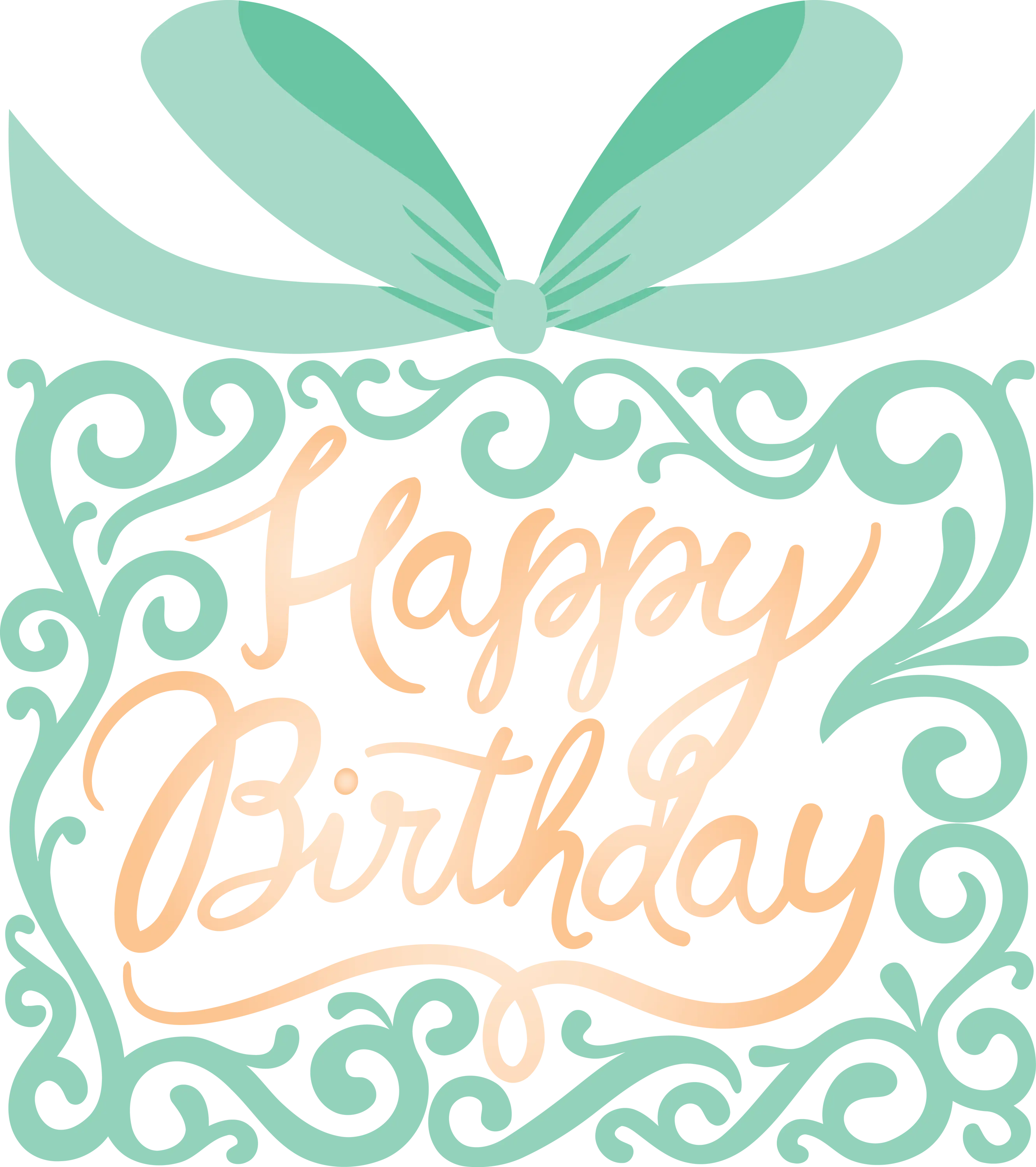 Artistic Happy Birthday Typography Design