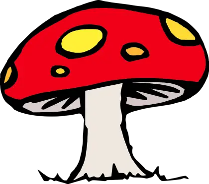 Red Mushroom Cartoon Illustration