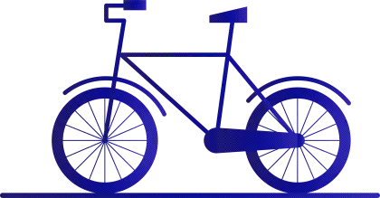 Simple Blue Bicycle Design