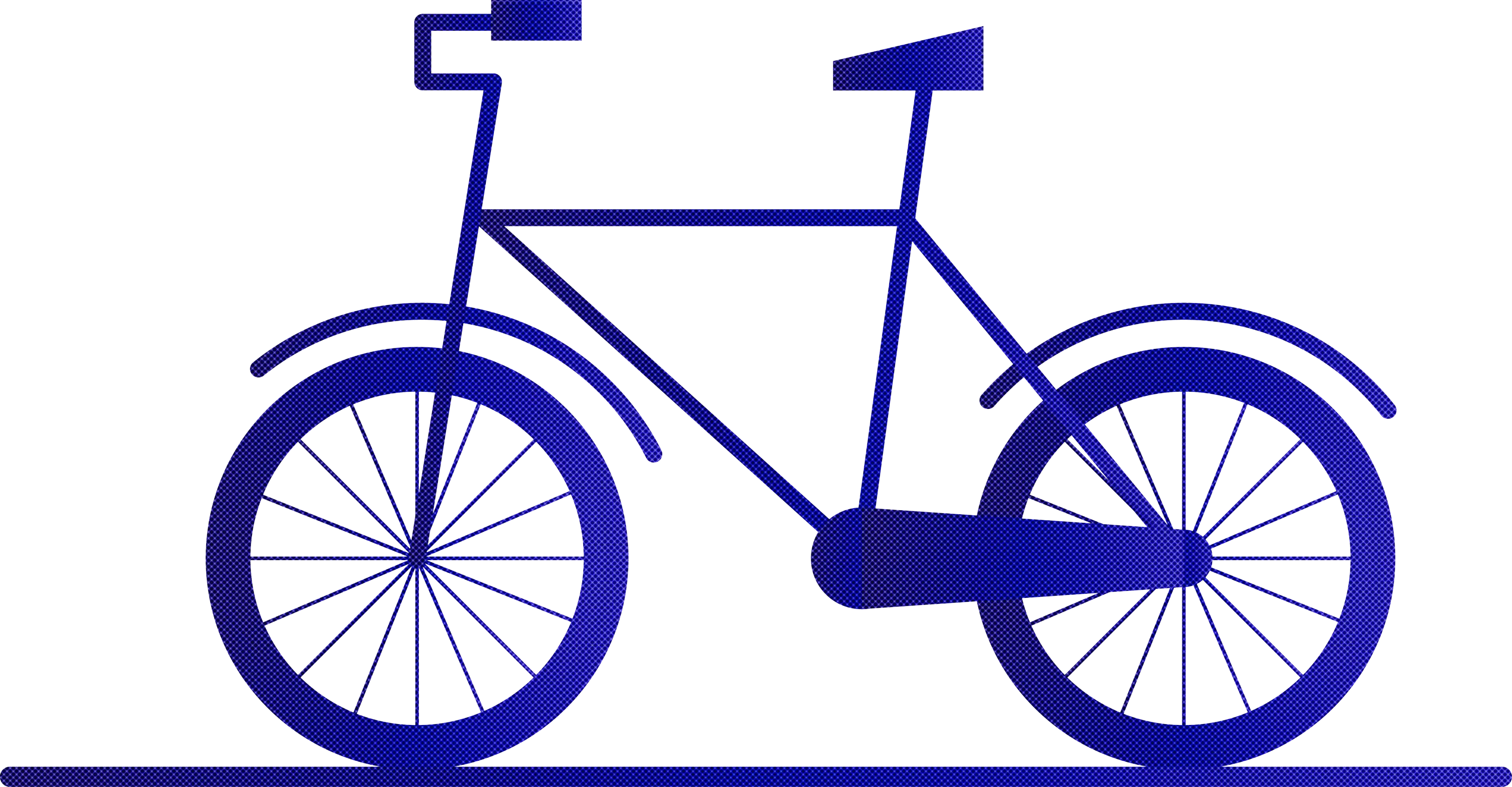 Simple Blue Bicycle Design