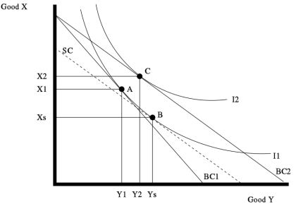 Microeconomics Graph with Curves