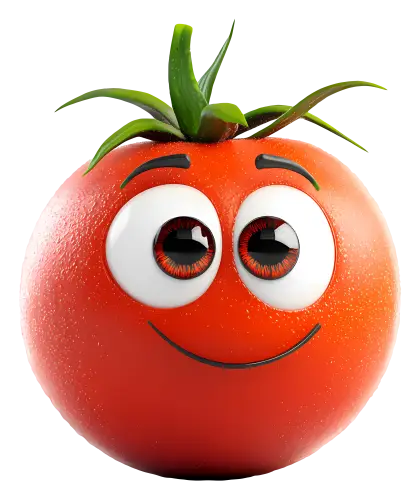 Smiling Tomato Cartoon