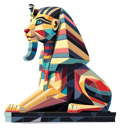 Colorful Sphinx Statue