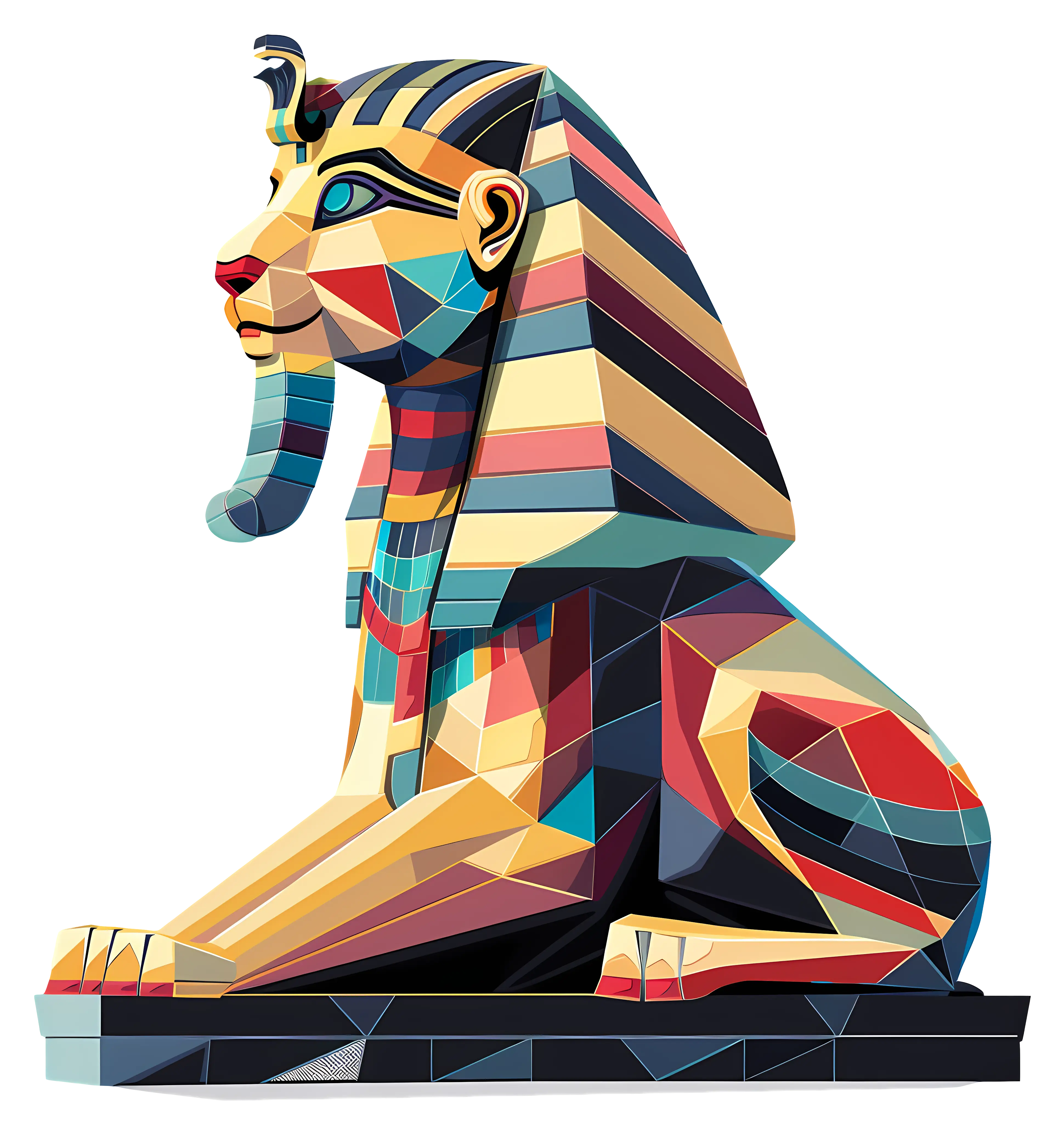 Colorful Sphinx Statue