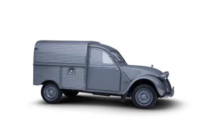 Grey Vintage Utility Vehicle