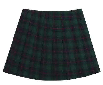 Green Checkered Plaid Skirt