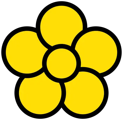 Yellow Flower Silhouette Illustration