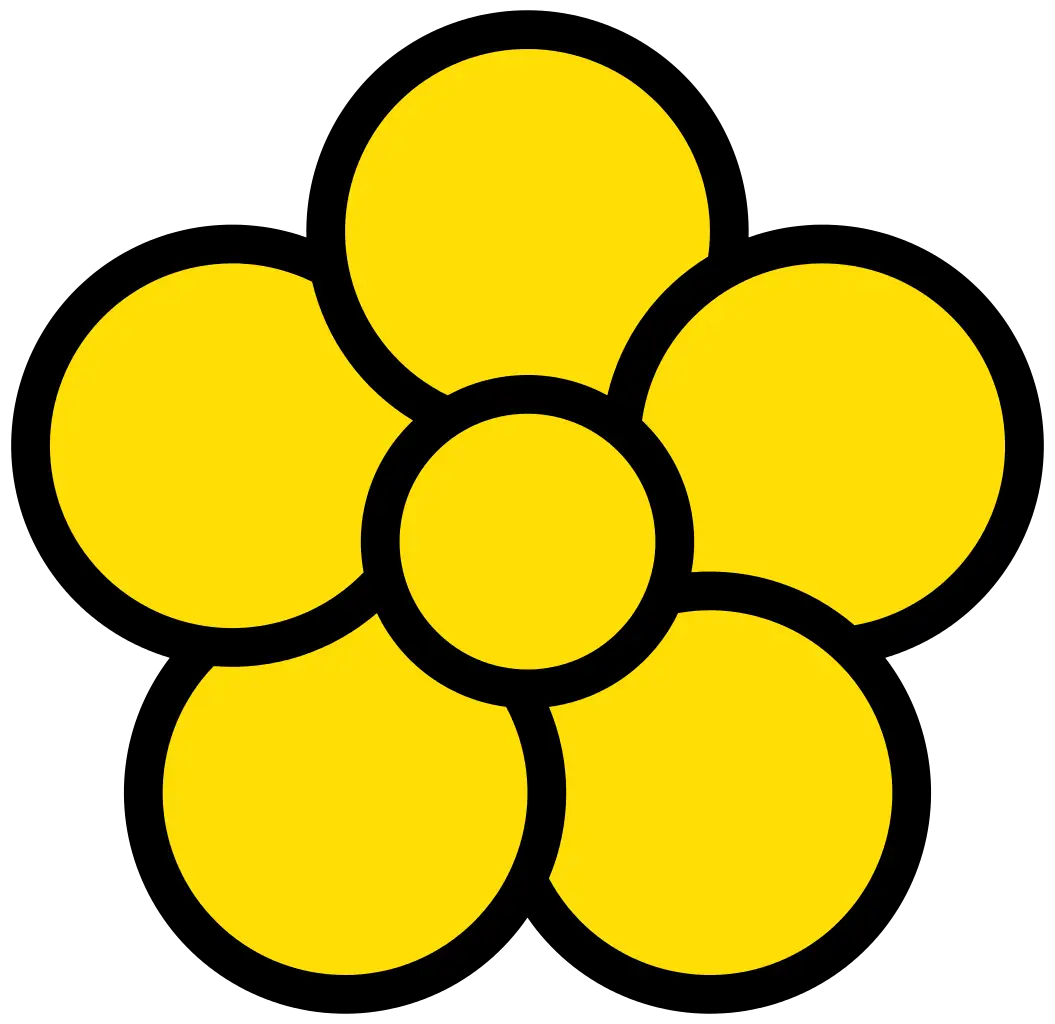 Yellow Flower Silhouette Illustration