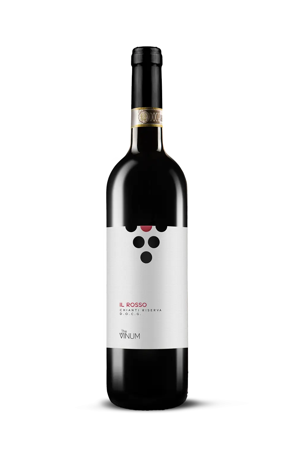 Modern Labeled Red Wine Bottle Design