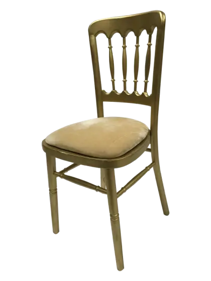 Elegant Golden Chair with Cushion