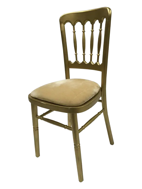 Elegant Golden Chair with Cushion