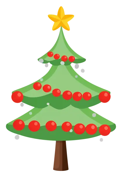 Festive Christmas Tree with Decorations