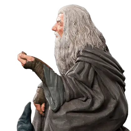 Wizard Figure with Grey Robe
