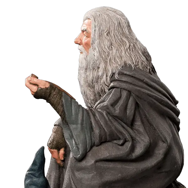 Wizard Figure with Grey Robe