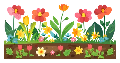 Colorful Flower Bed