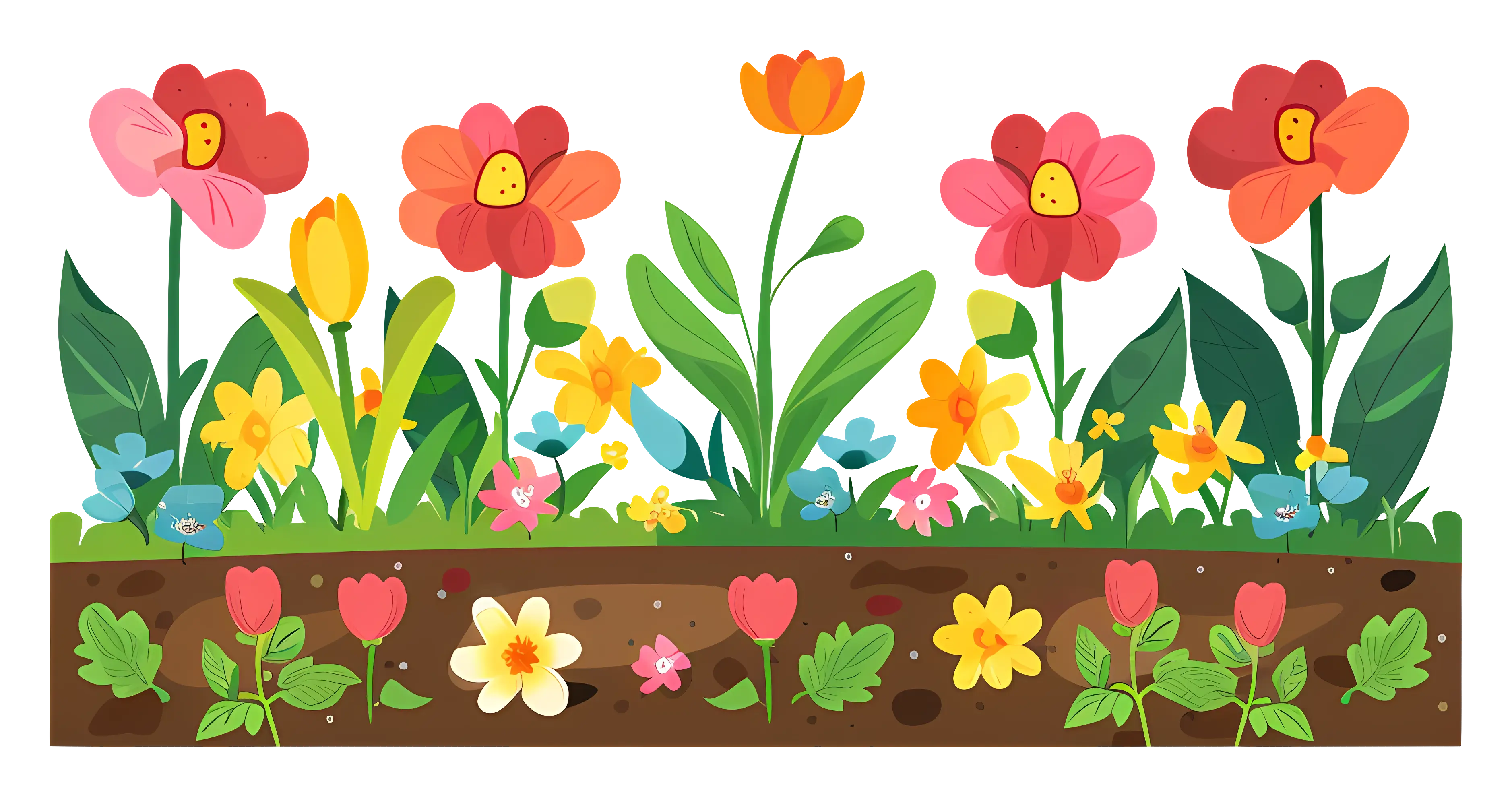 Colorful Flower Bed