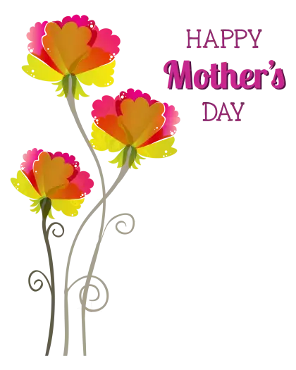 Mother&#039;s Day Greeting with Floral Design
