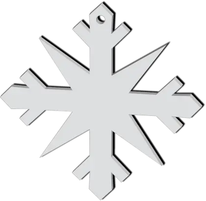 Silver Snowflake Illustration
