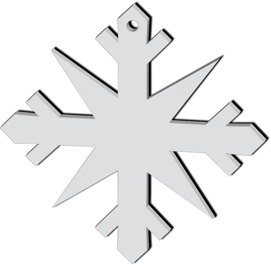 Silver Snowflake Illustration